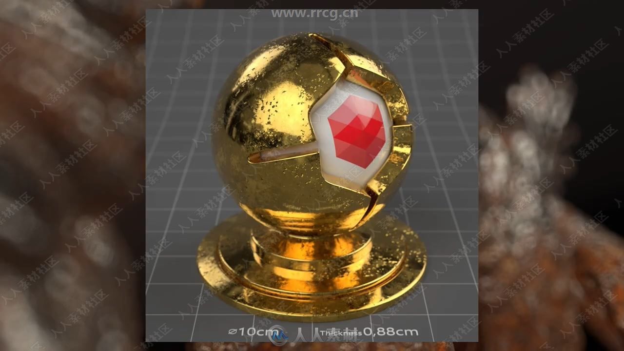 260组4K C4D中Redshift金属渲染材质合集