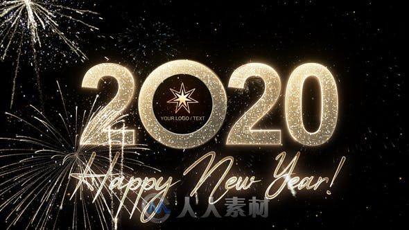 华丽2020跨年3D时钟倒计时动画AE模板