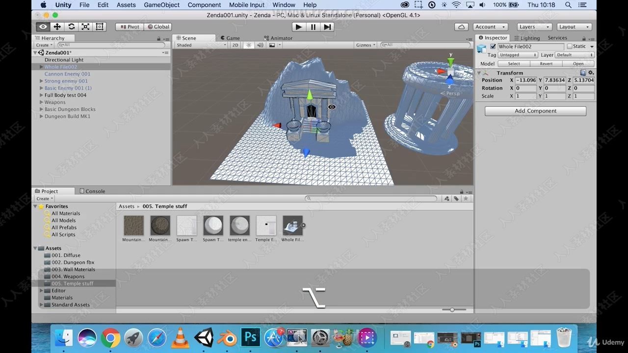 Unity与Blender传奇游戏完整制作训练视频教程