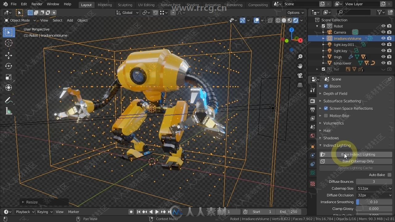 Blender机器人建模实例制作工作流程视频教程