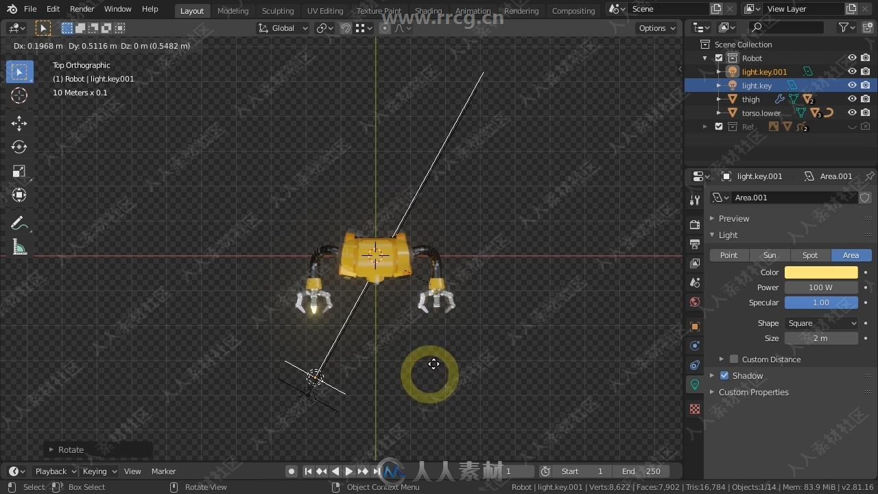 Blender机器人建模实例制作工作流程视频教程