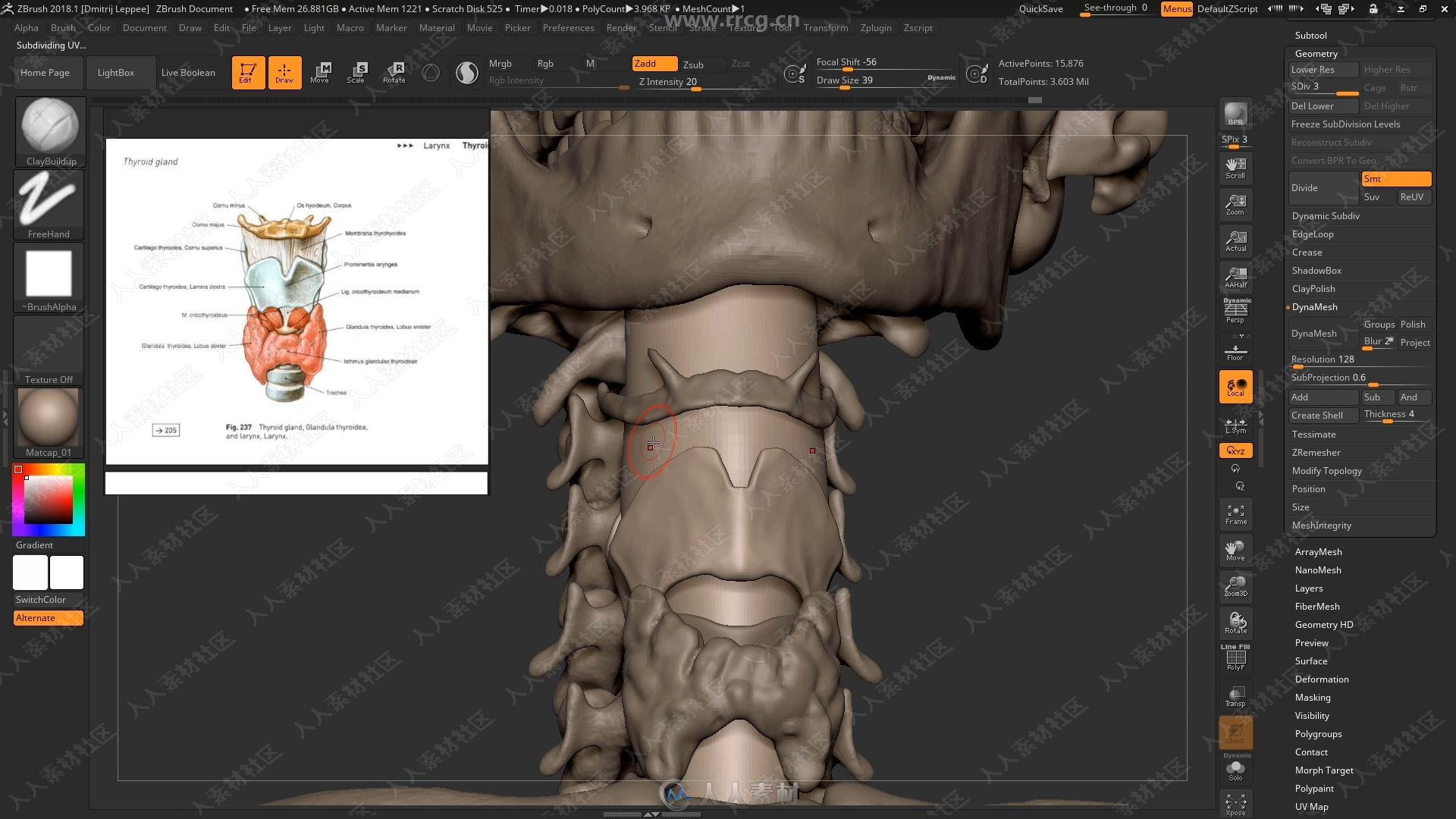 ZBrush人物面部人脸造型雕刻大师级视频教程