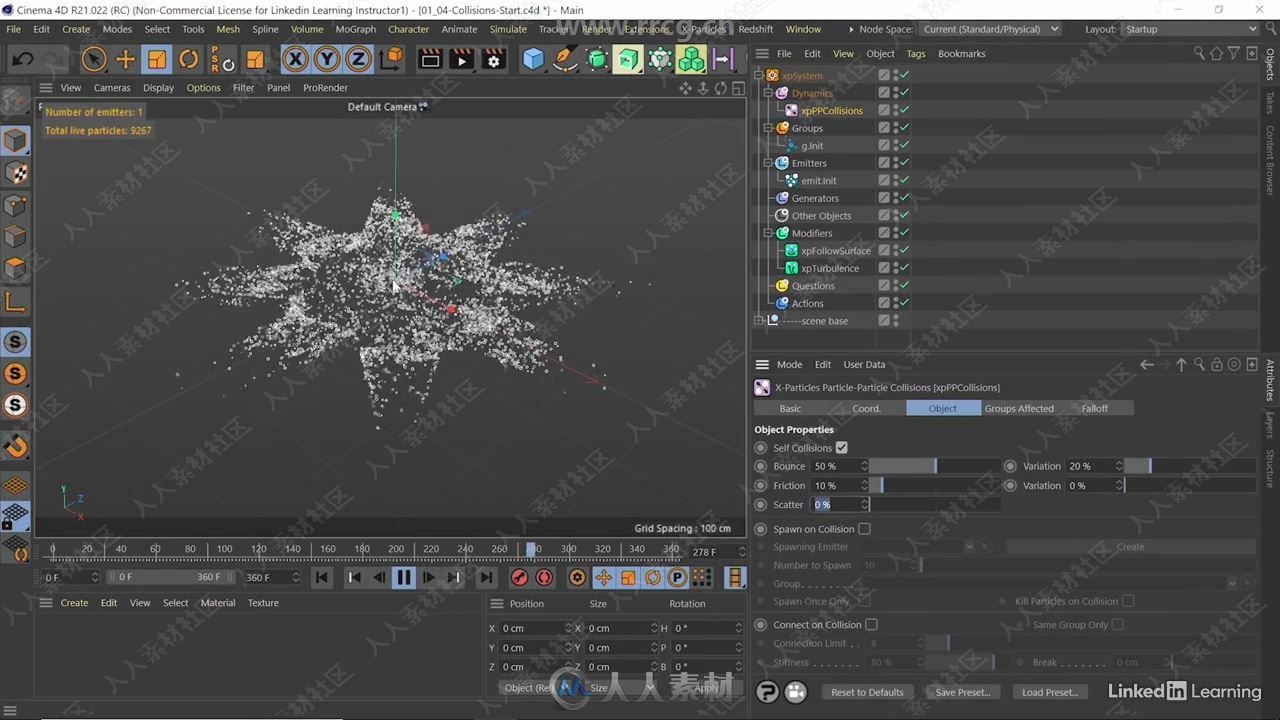 X-Particles在Redshift中渲染技术训练视频教程