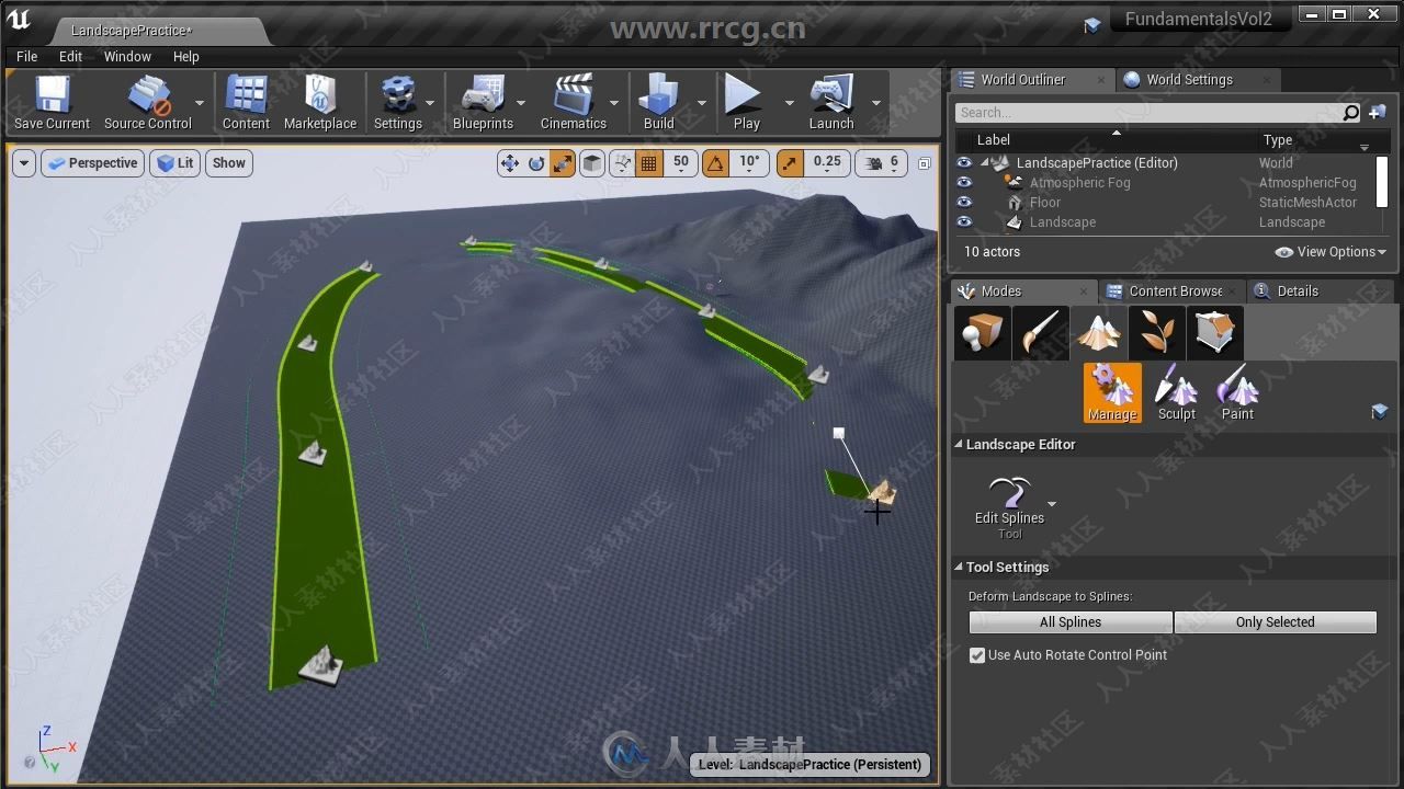 UE4游戏地形景观场景实例制作视频教程