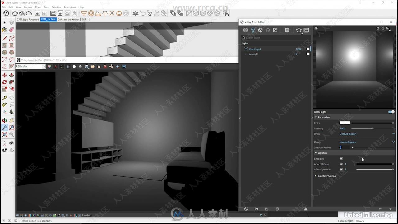 SketchUp中V-Ray Next渲染技术核心训练视频教程