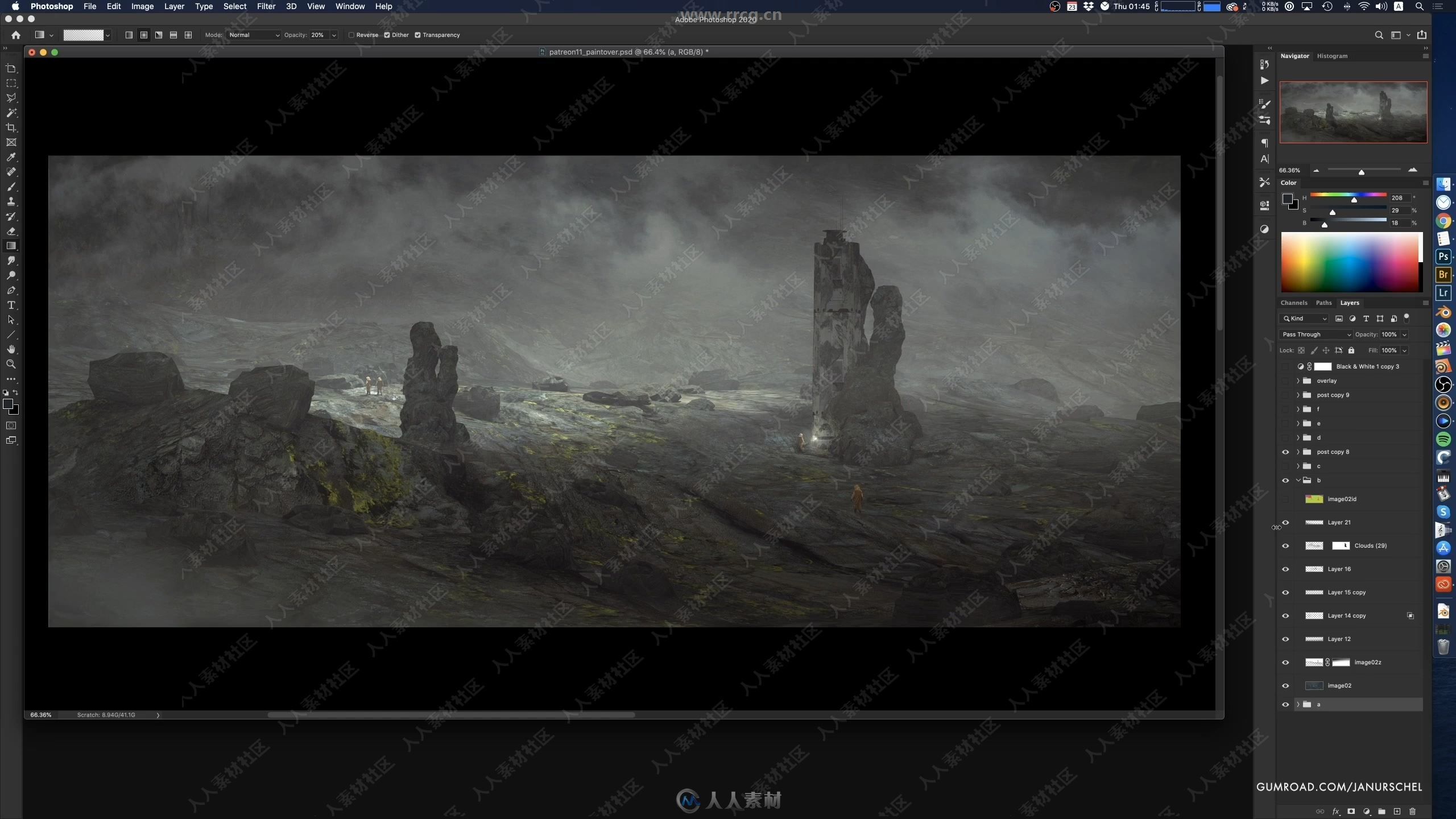 Blender科幻岩石自然景观场景制作视频教程