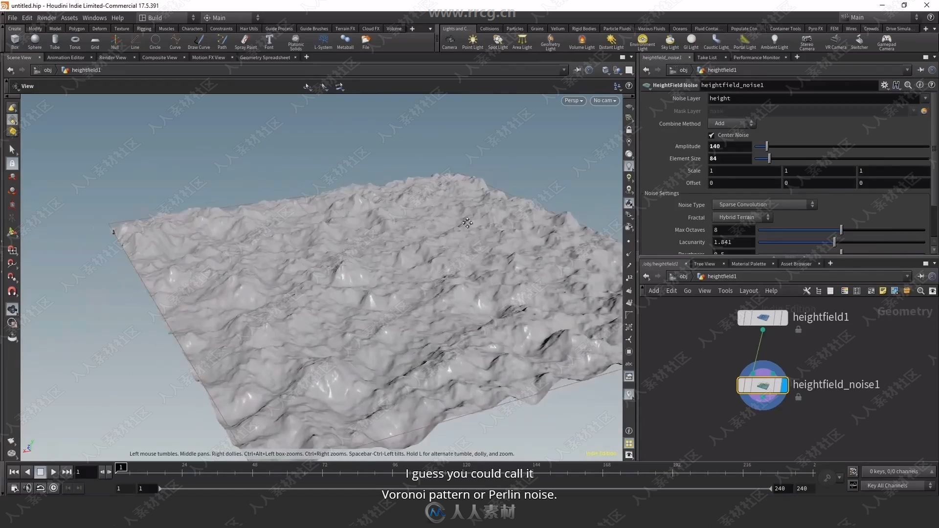 Houdini地形生成节点技术训练视频教程