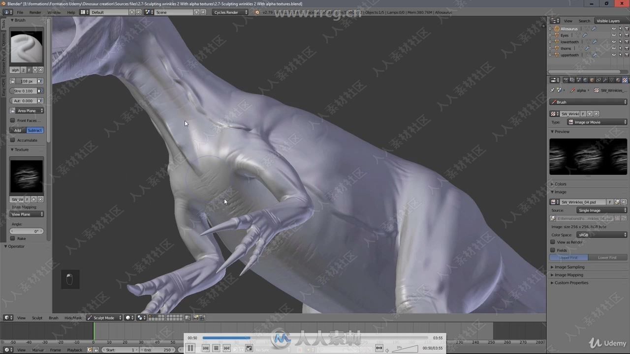 Blender恐龙超完整实例制作视频教程