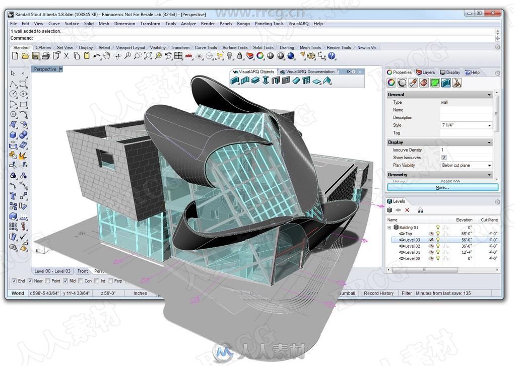 AsuniCAD VisualARQ建筑设计Rhino插件V2版