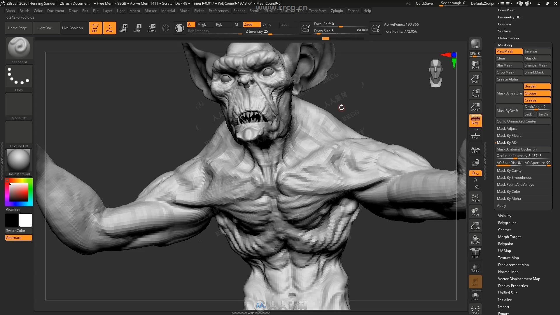 ZBrush 2020雕刻技术核心训练视频教程