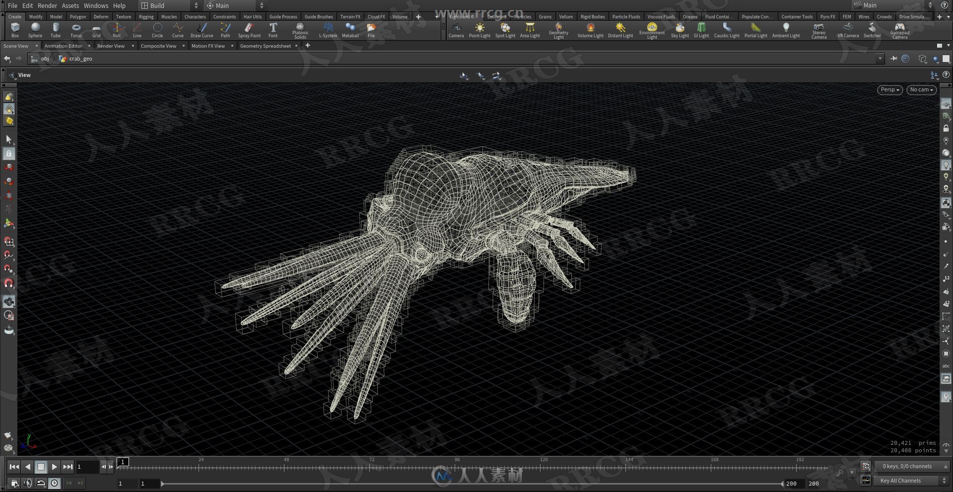 Houdini中Vellum Grains沙粒物理作用模拟训练视频教程