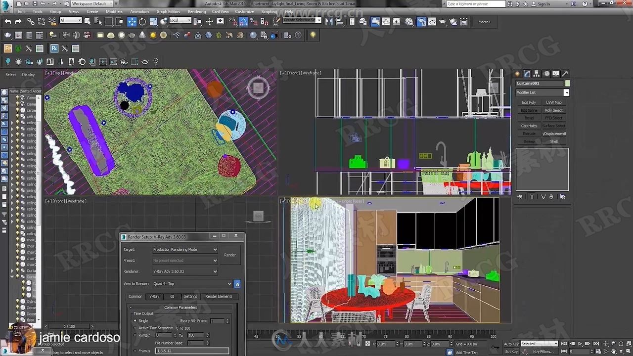 3dsMax中V-Ray室内设计渲染技术核心训练视频教程