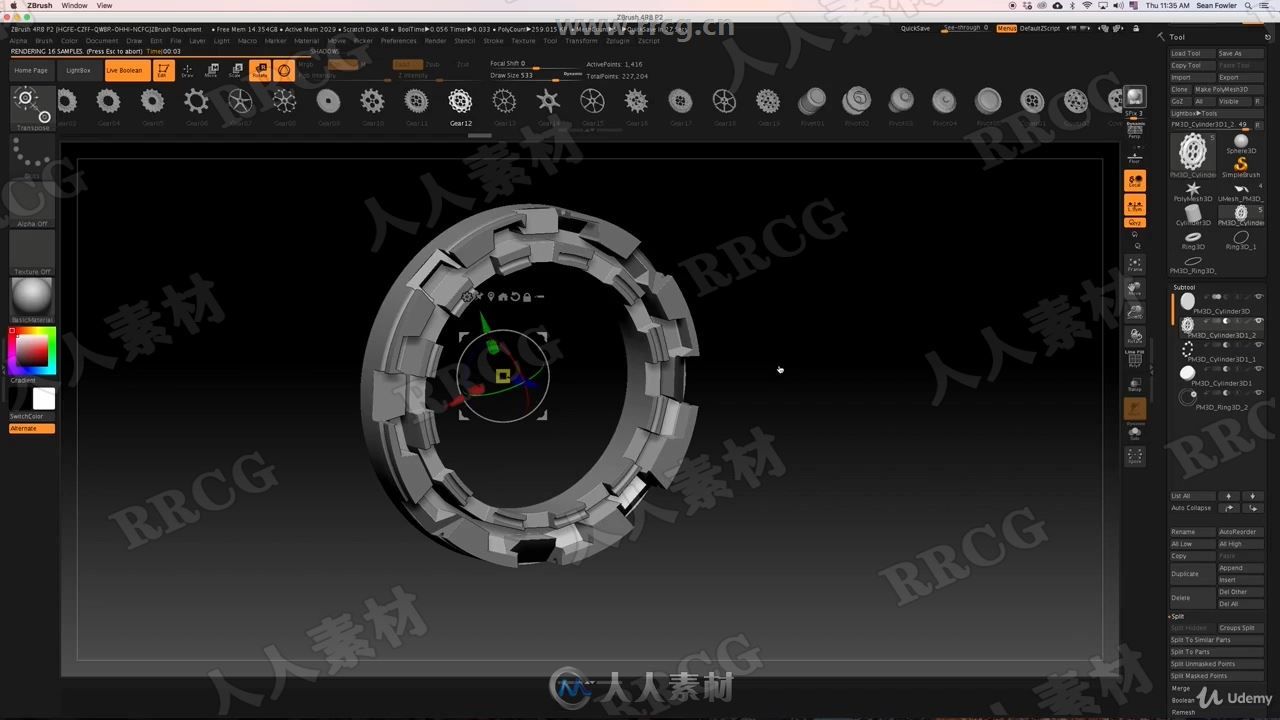 ZBrush机械头像硬表面雕刻实例训练视频教程