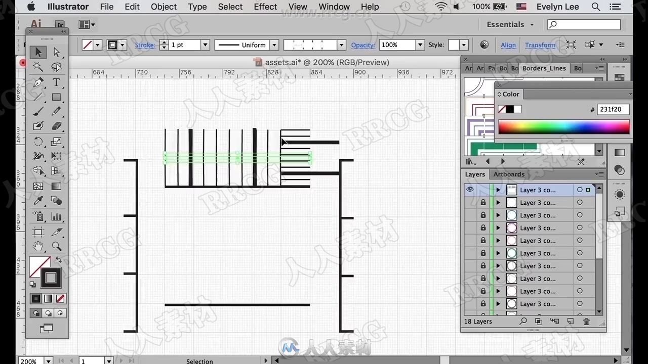 AE与AI平视HUD界面动画实例制作视频教程