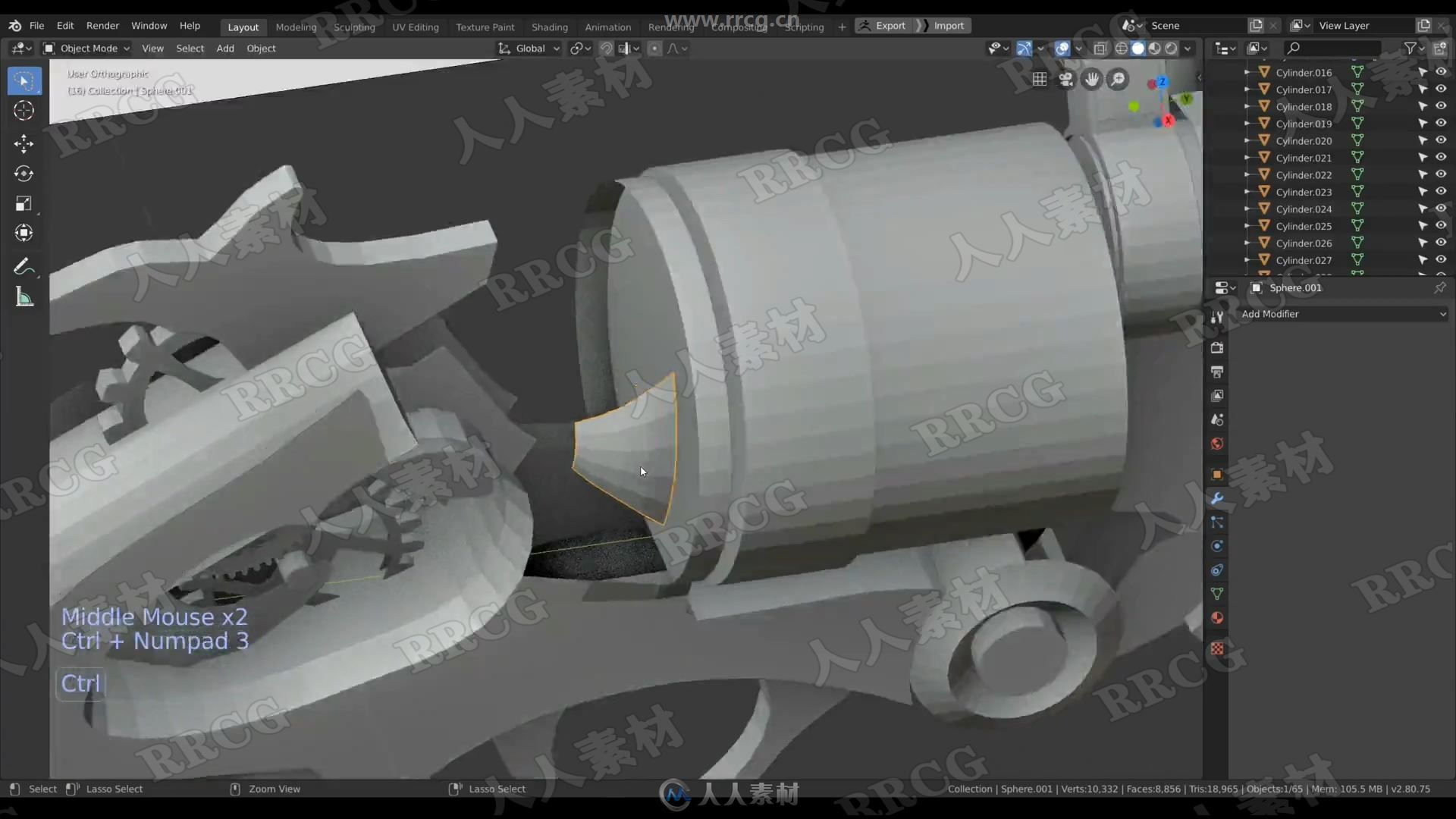 Blender中世纪游戏手枪概念设计综合制作视频教程