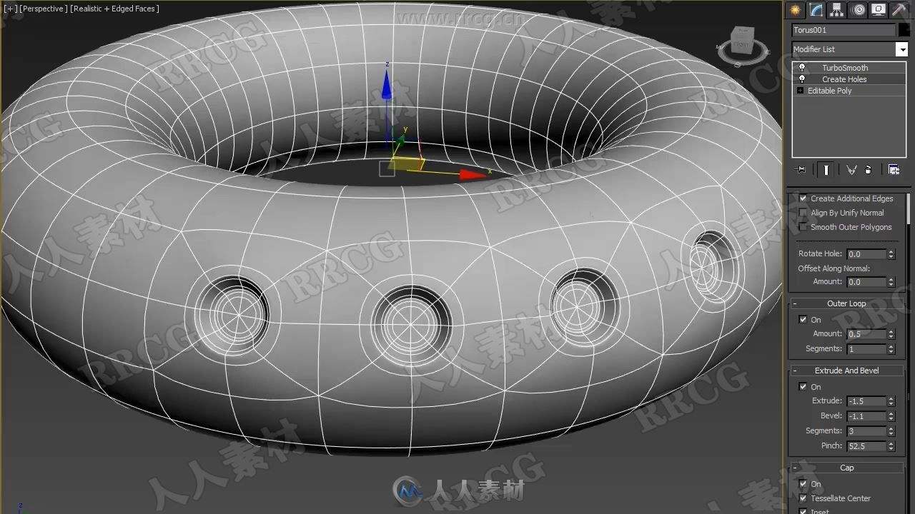 Create Holes孔状环形结构制作3dsmax插件V1.3版