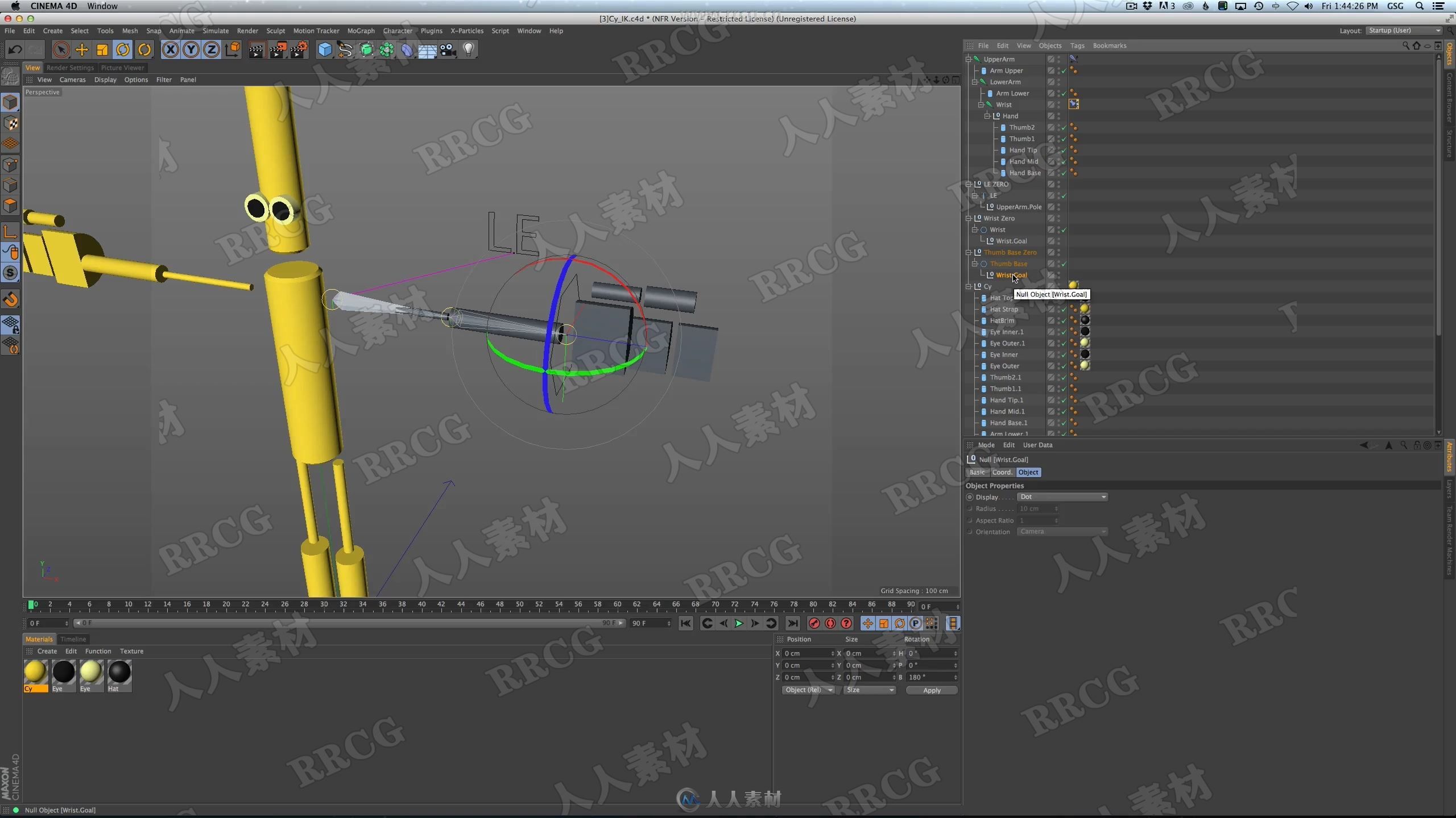 GSG灰猩猩C4D角色复杂骨骼动画实例训练视频教程