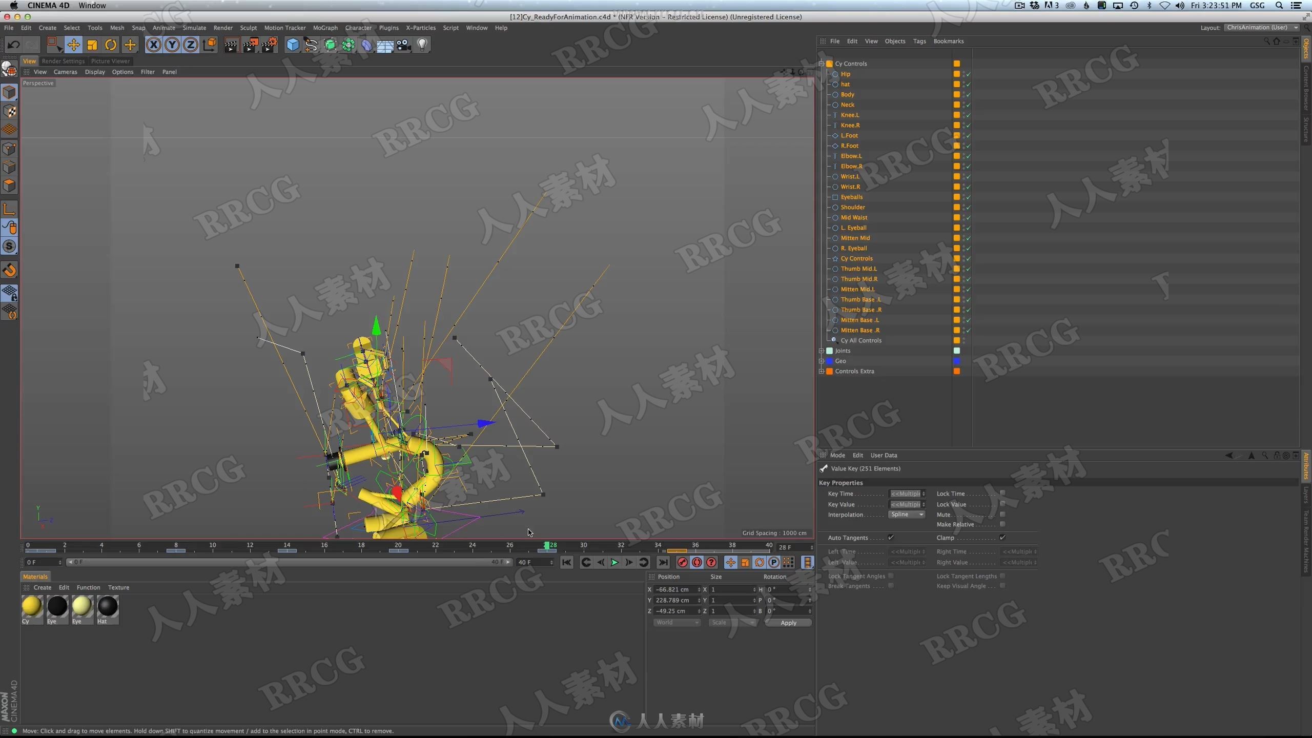 GSG灰猩猩C4D角色复杂骨骼动画实例训练视频教程