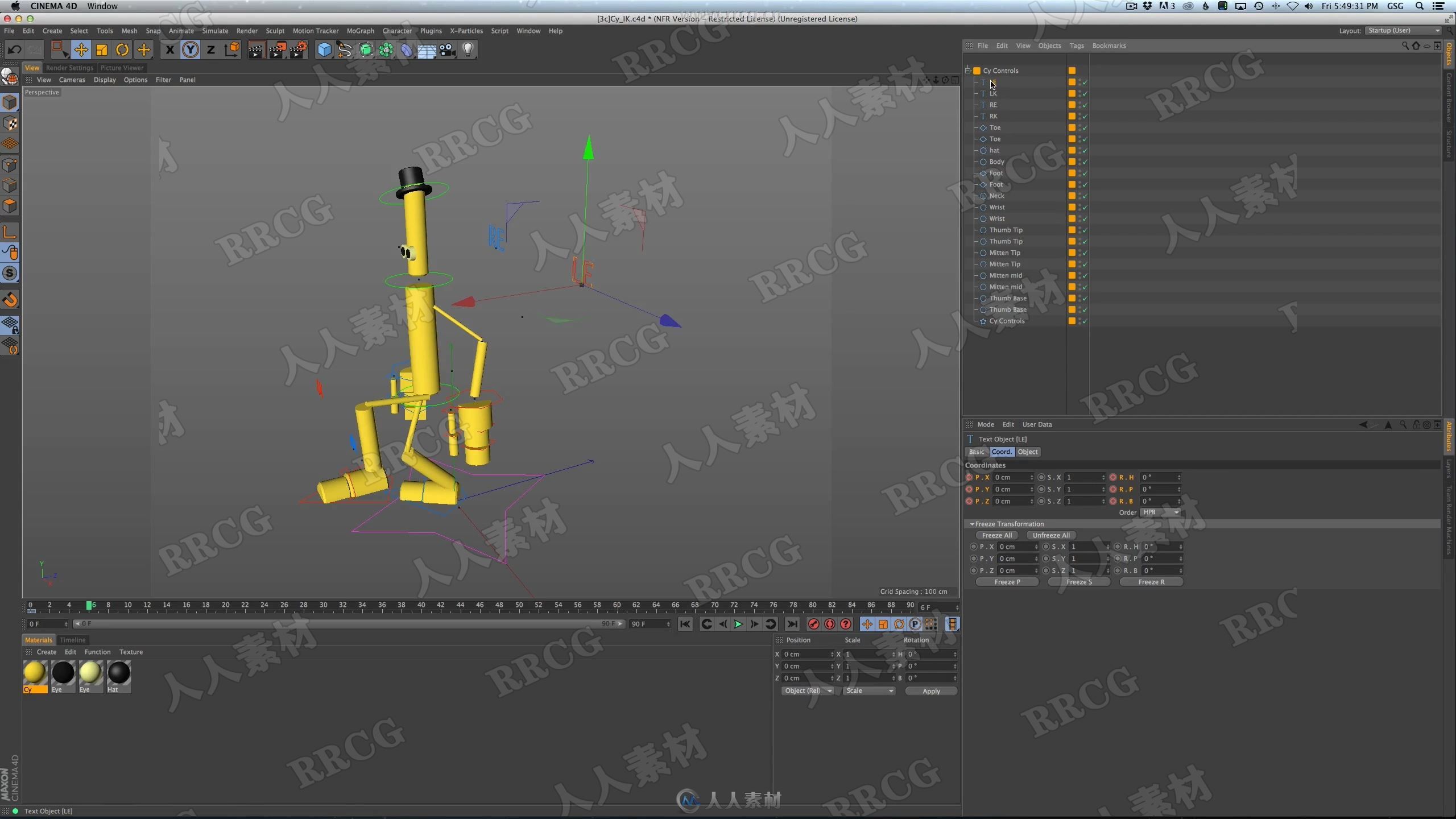 GSG灰猩猩C4D角色复杂骨骼动画实例训练视频教程