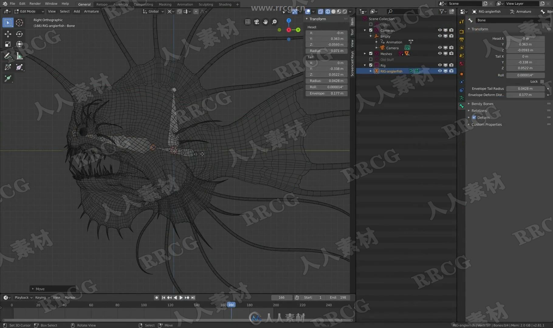 Blender超精美深海鱼怪完整制作工作流程视频教程