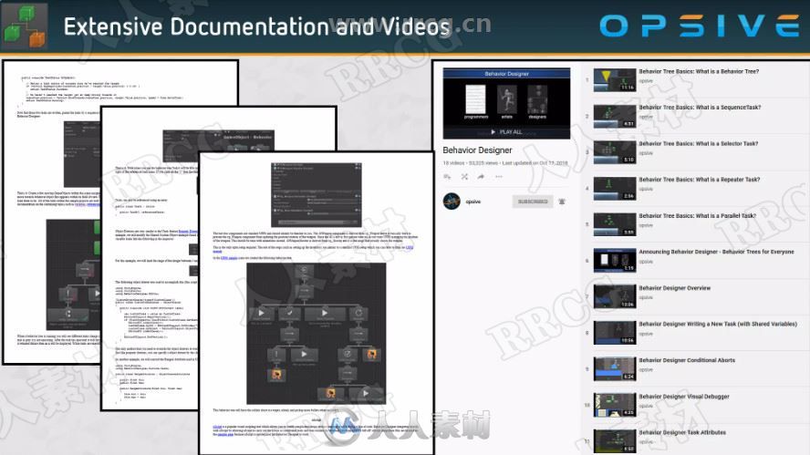 直观视觉行为设计编辑器Unity游戏素材资源