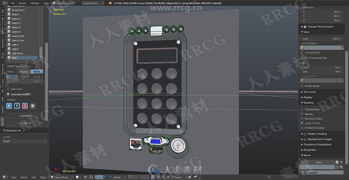 250组Abkit插入式模型组件Blender插件V1.1.5版