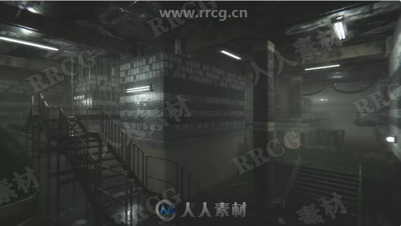 恐怖阴森复杂下水道场景3D环境Unity游戏素材资源