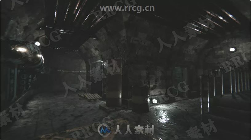 恐怖阴森复杂下水道场景3D环境Unity游戏素材资源