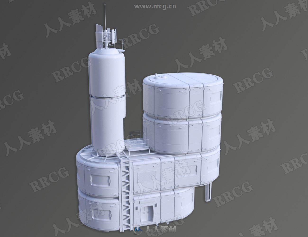 科技幻想未来派风格城市景观设计3D模型合集