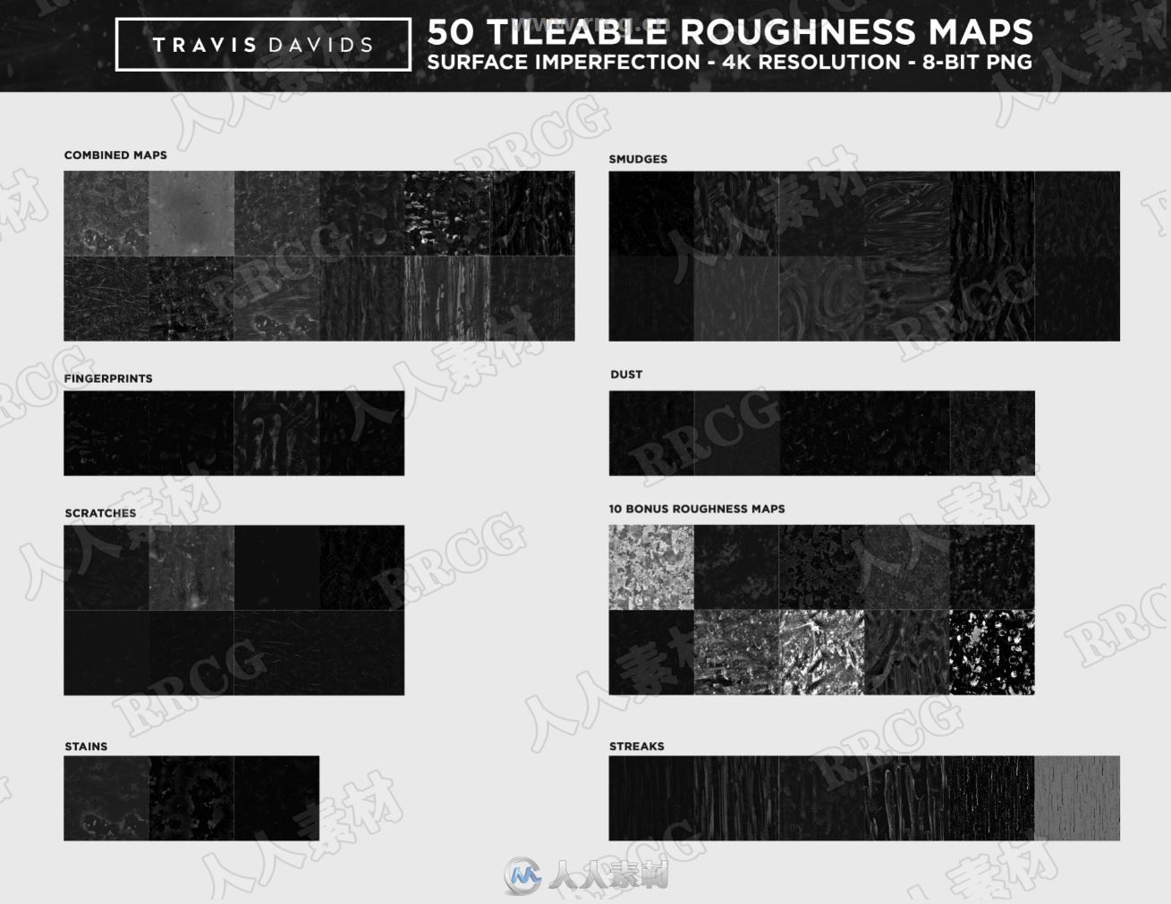 150组划痕污渍瑕疵等相关4K高清纹理贴图材质合集 附教程