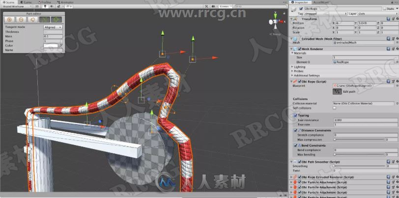 快速创建可变换形状行为绳索和杆物理工具Unity游戏素材资源