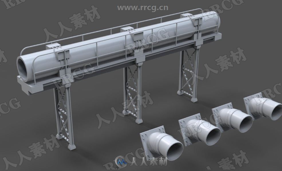 15组高质量工业管道3D模型合集