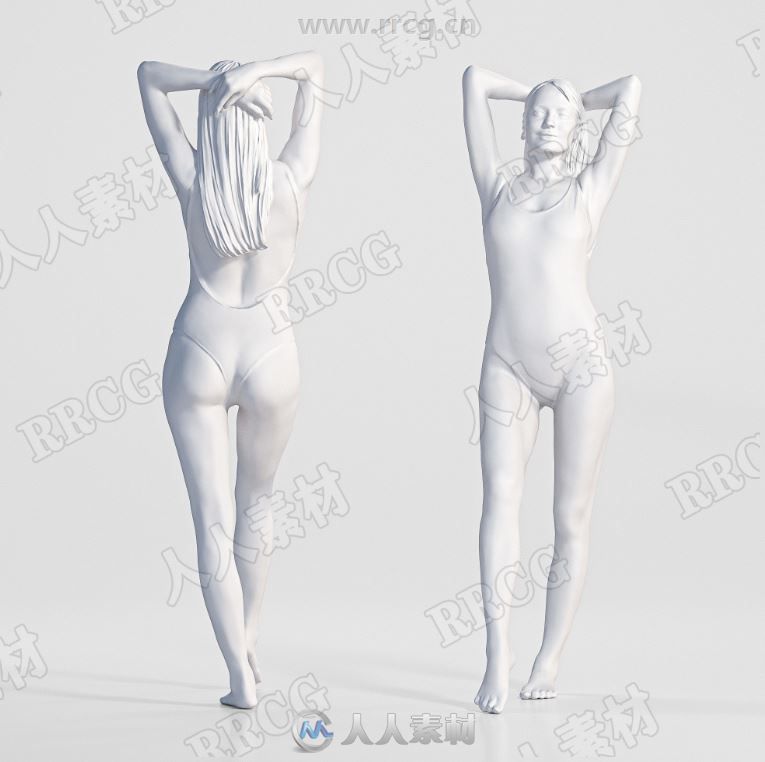 丽娜女性摄影测量扫描捕捉3D模型