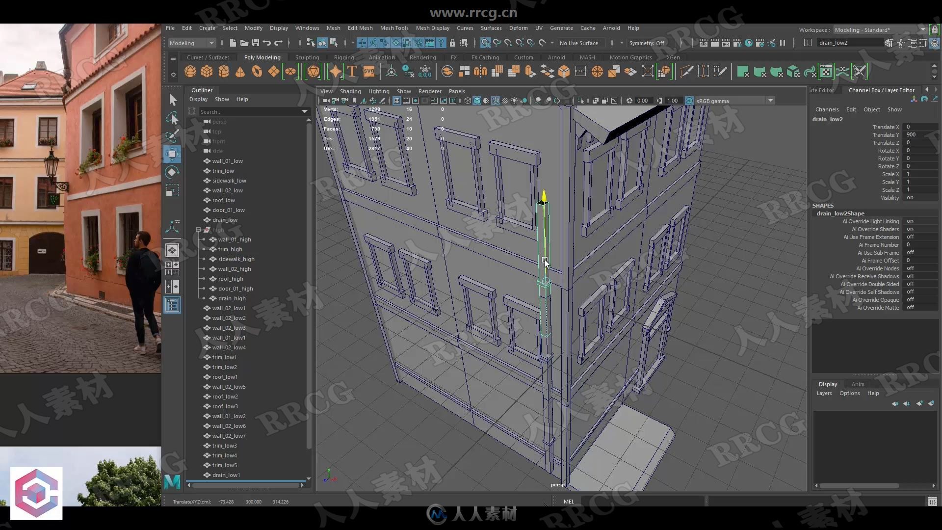 Maya与SP建筑模块化设计与纹理制作视频教程