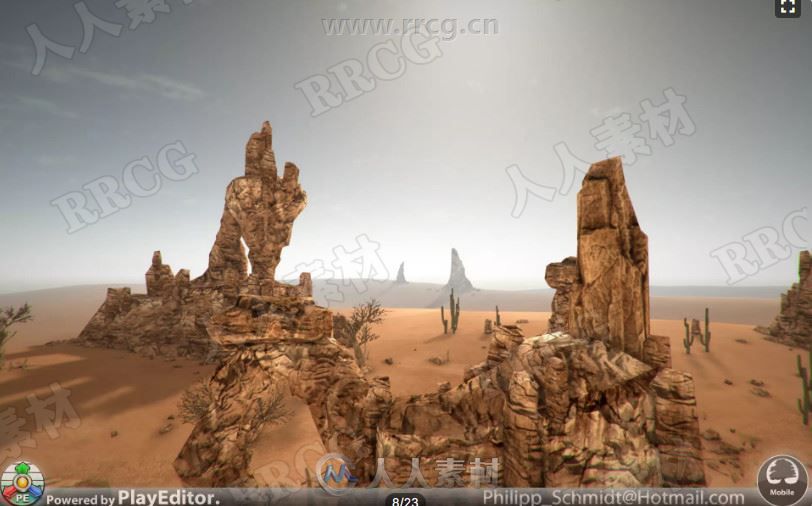 逼真立体森林沙漠岩石村庄环境场景Unity游戏素材资源