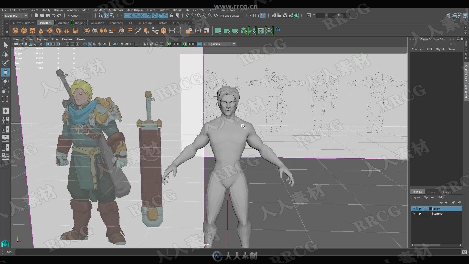 Maya Zbrush SP游戏角色设计完整制作流程视频教程