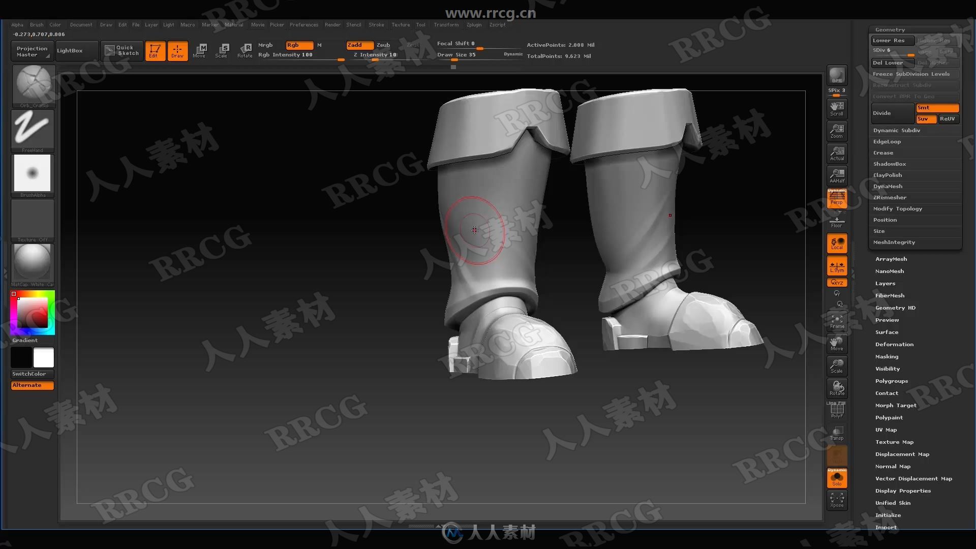 Maya Zbrush SP游戏角色设计完整制作流程视频教程