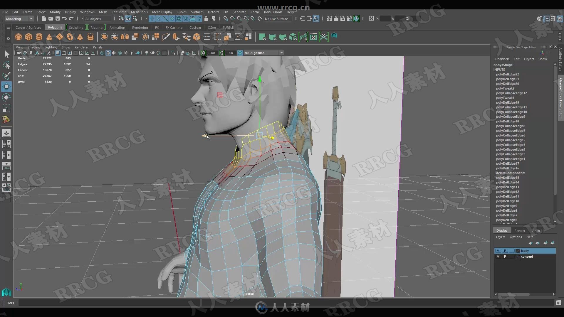 Maya Zbrush SP游戏角色设计完整制作流程视频教程