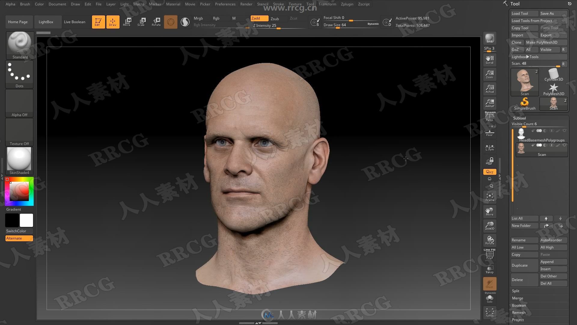 ZBrush插件ZWrap模型扫描拓扑中文教程与插件完整制作流程视频教程