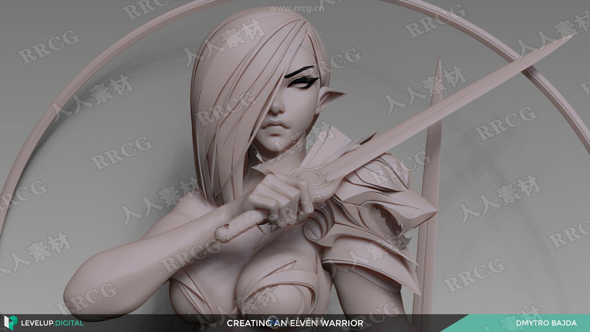 ZBrush惊艳女战士概念设计数字雕刻制作全流程视频教程