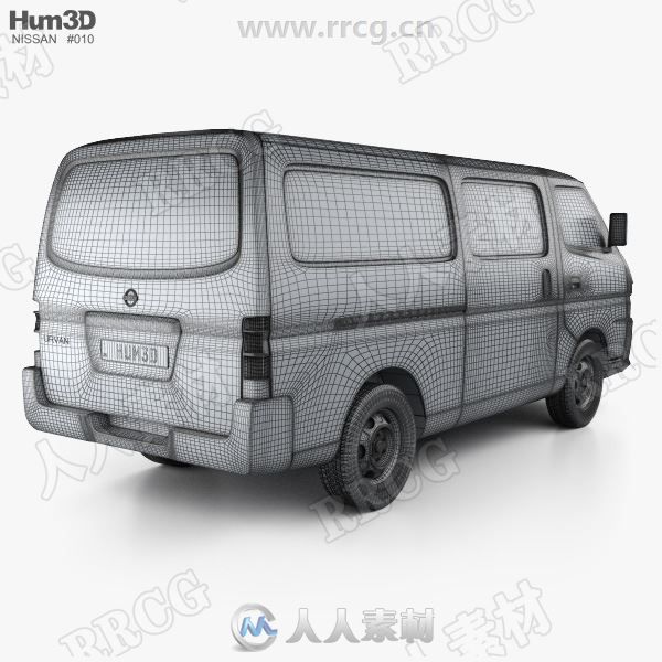 日产面包车Nissan Urvan 2007 Panel汽车3D模型