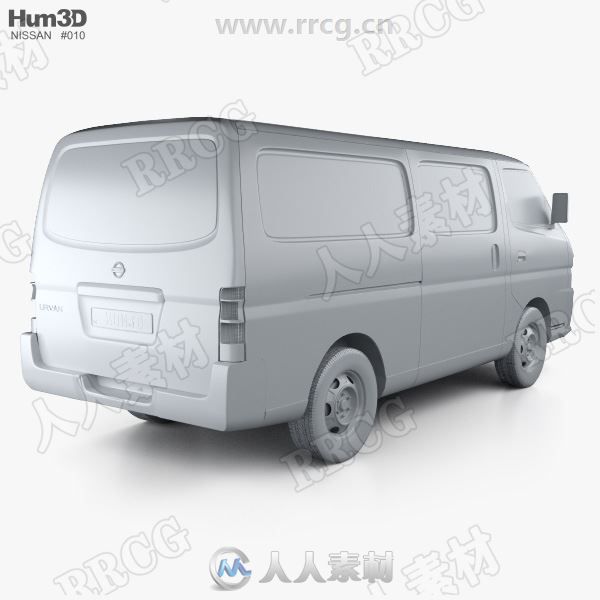 日产面包车Nissan Urvan 2007 Panel汽车3D模型