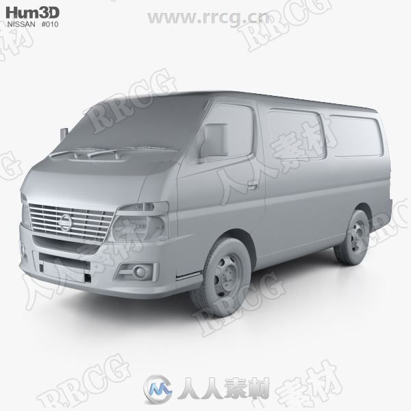 日产面包车Nissan Urvan 2007 Panel汽车3D模型