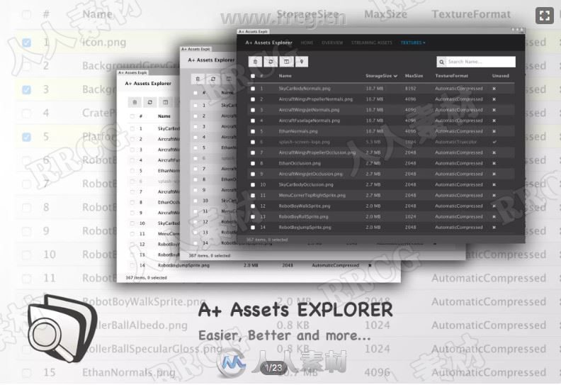 A+资产浏览器实用工具Unity游戏素材资源