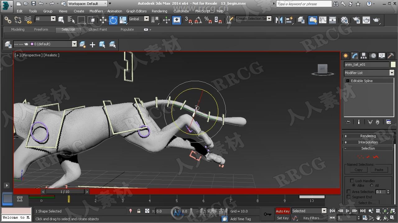 3dsMax四足动物动画高效技术制作视频教程