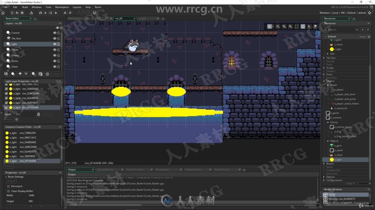 GameMaker Studio像素风格动作冒险游戏完整制作流程视频教程