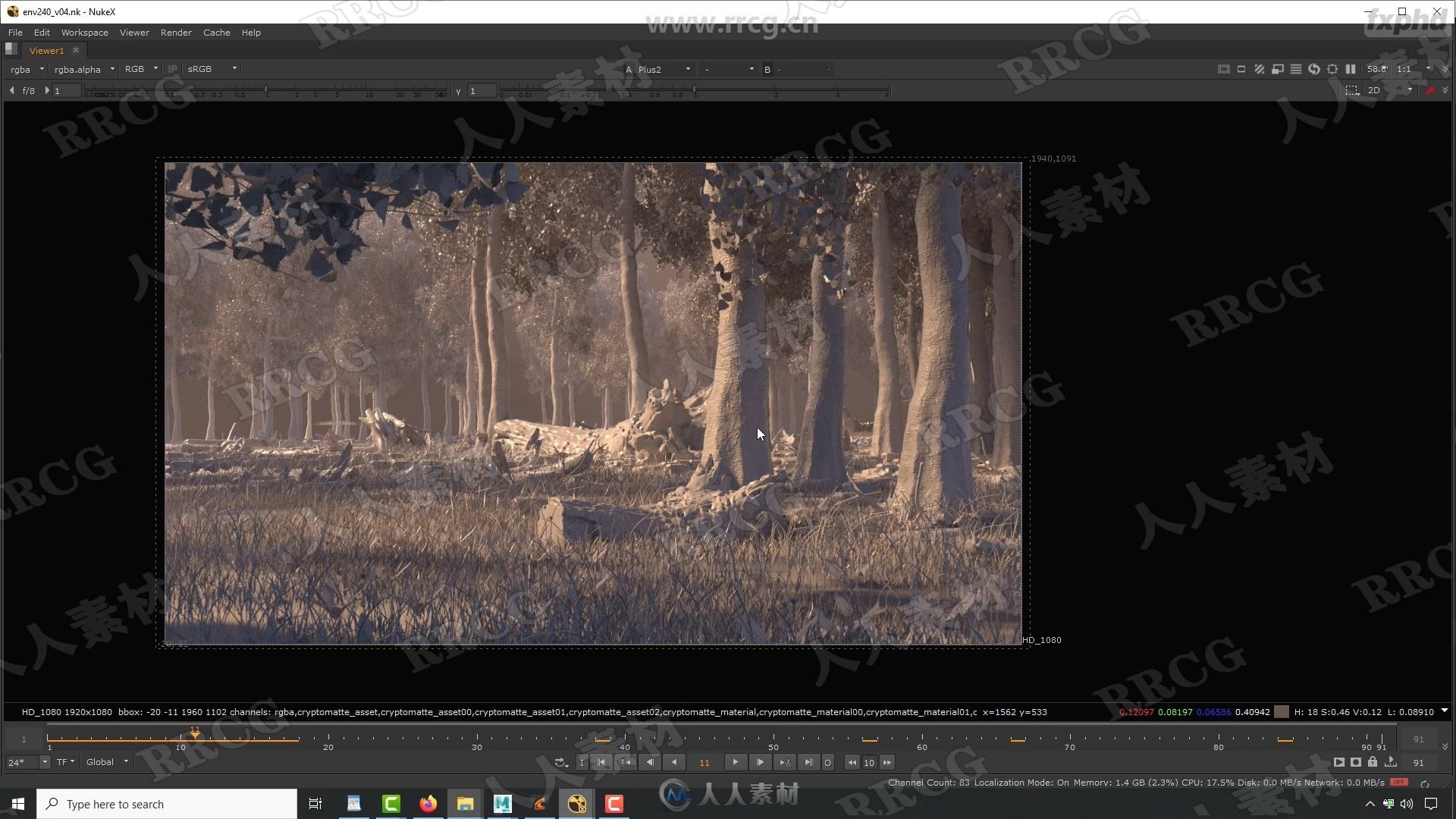 Clarisse森林环境场景特效合成技术视频教程