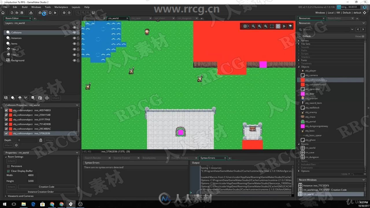 GameMaker Studio 2角色扮演RPG游戏开发技能训练视频教程