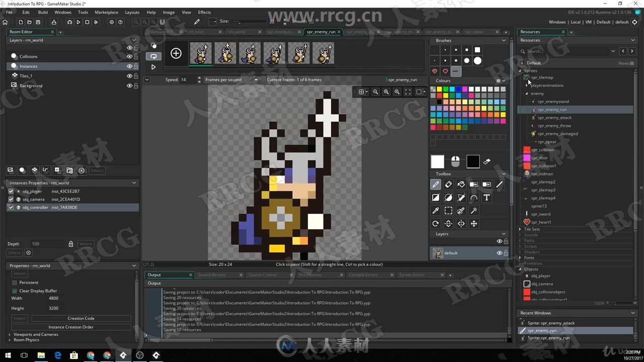 GameMaker Studio 2角色扮演RPG游戏开发技能训练视频教程