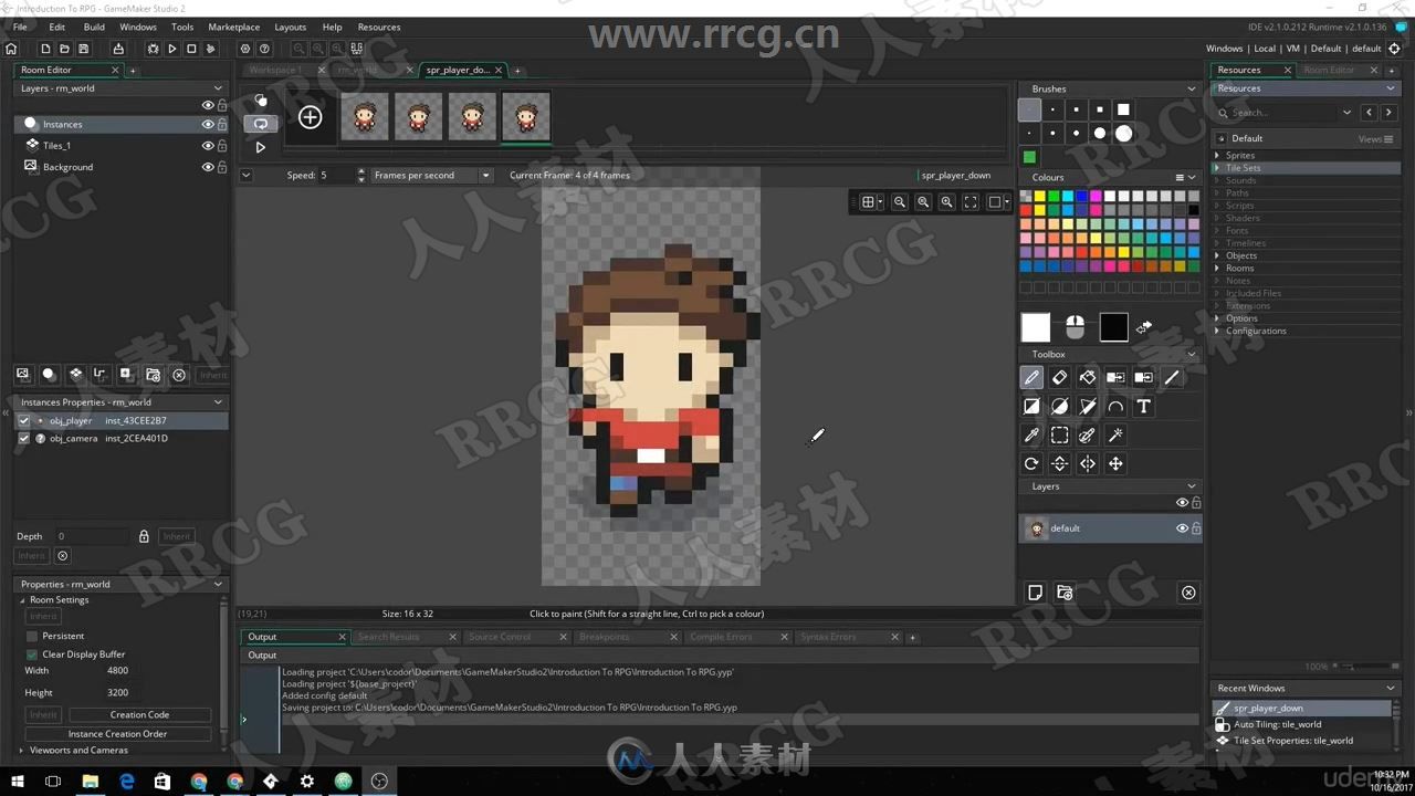 GameMaker Studio 2角色扮演RPG游戏开发技能训练视频教程